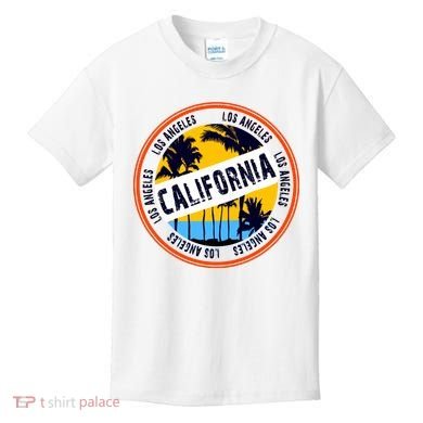 Los Angeles California Retro Circle LA Kids T-Shirt