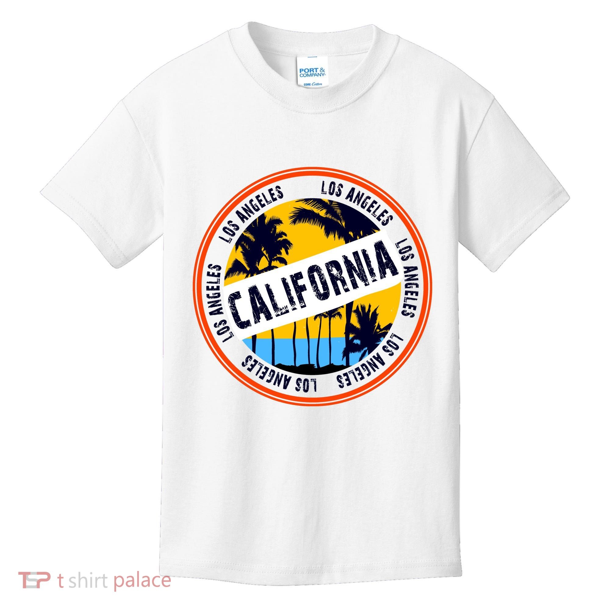 Los Angeles California Retro Circle LA Kids T-Shirt