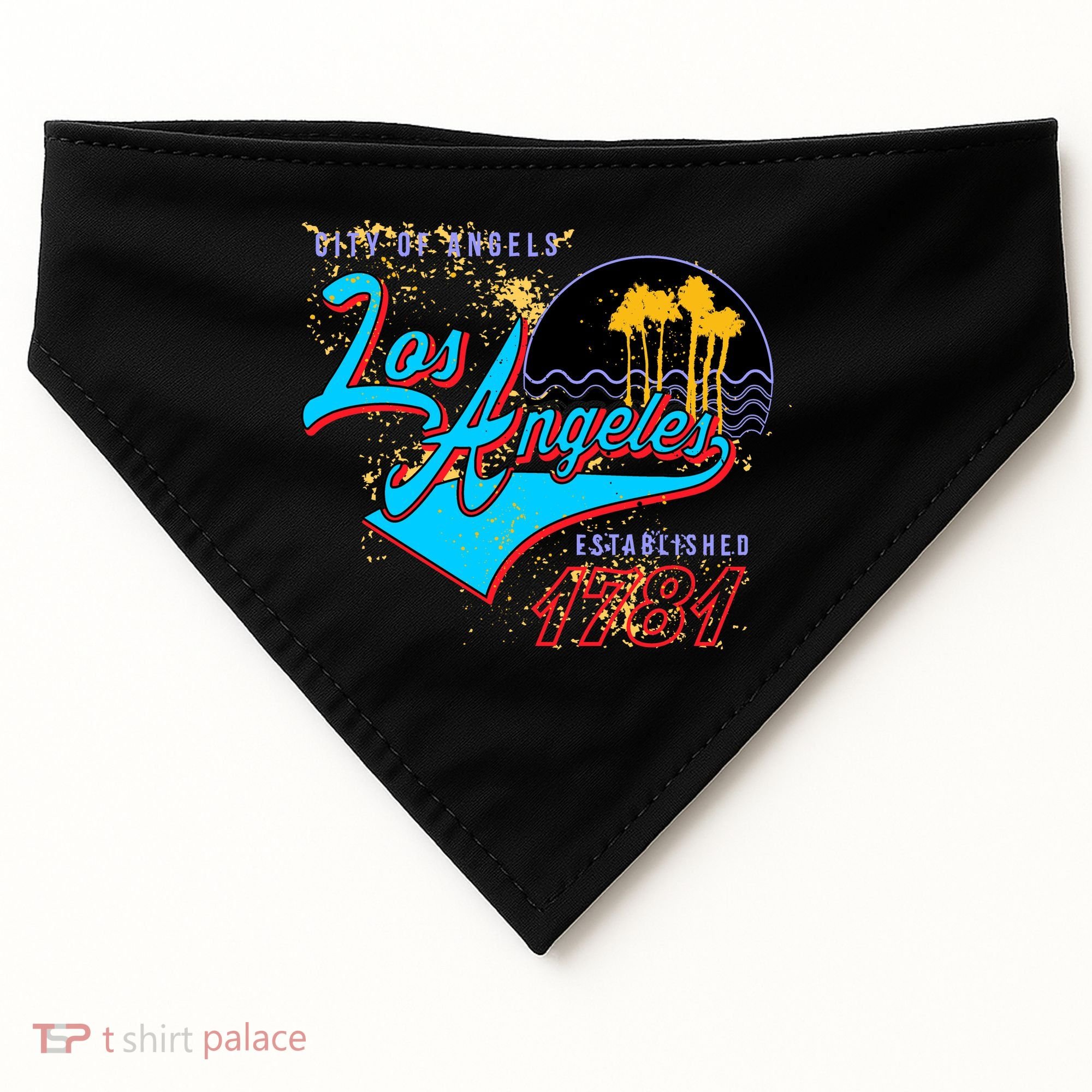 Los Angeles Est 1781 Retro USA-Made Doggie Bandana