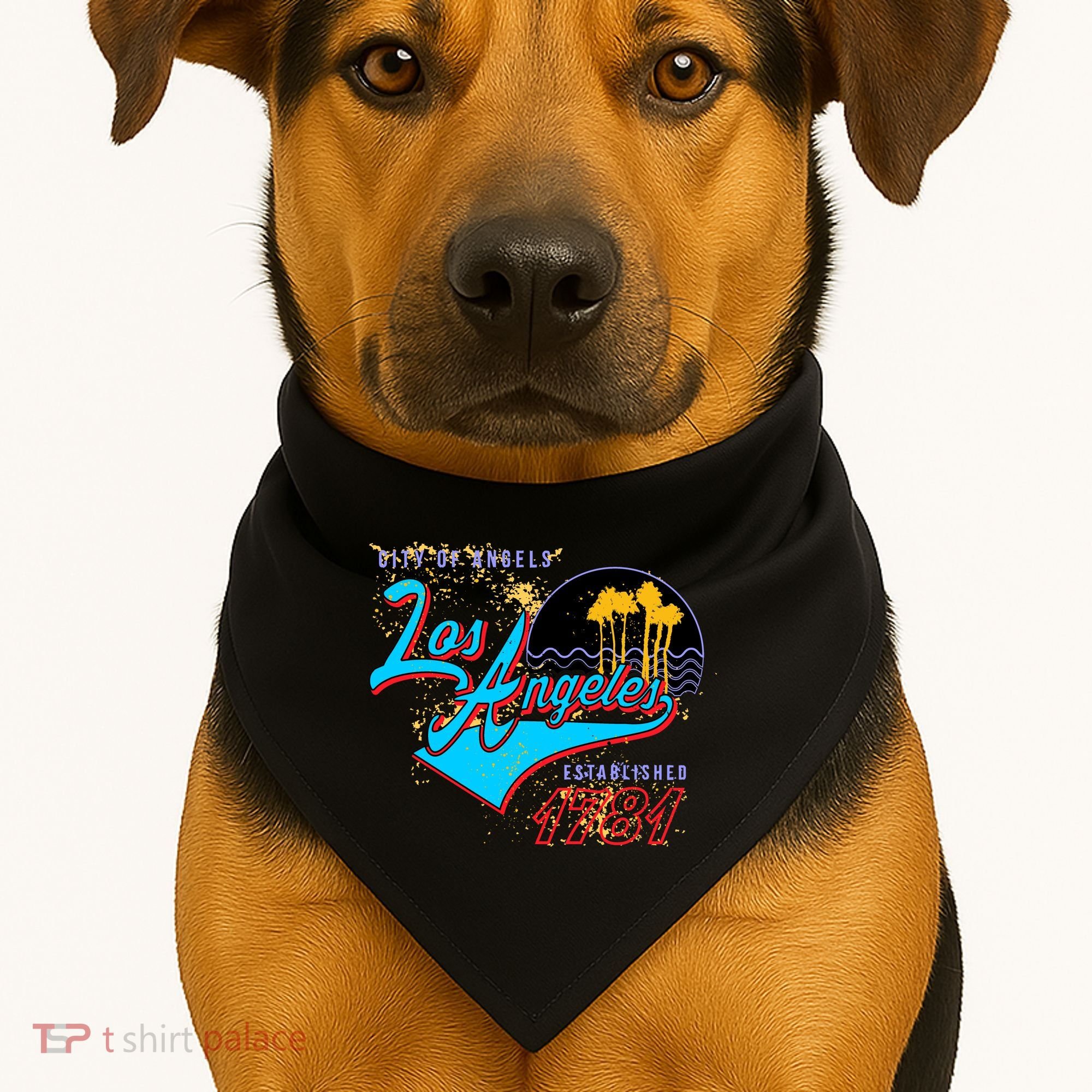 Los Angeles Est 1781 Retro USA-Made Doggie Bandana