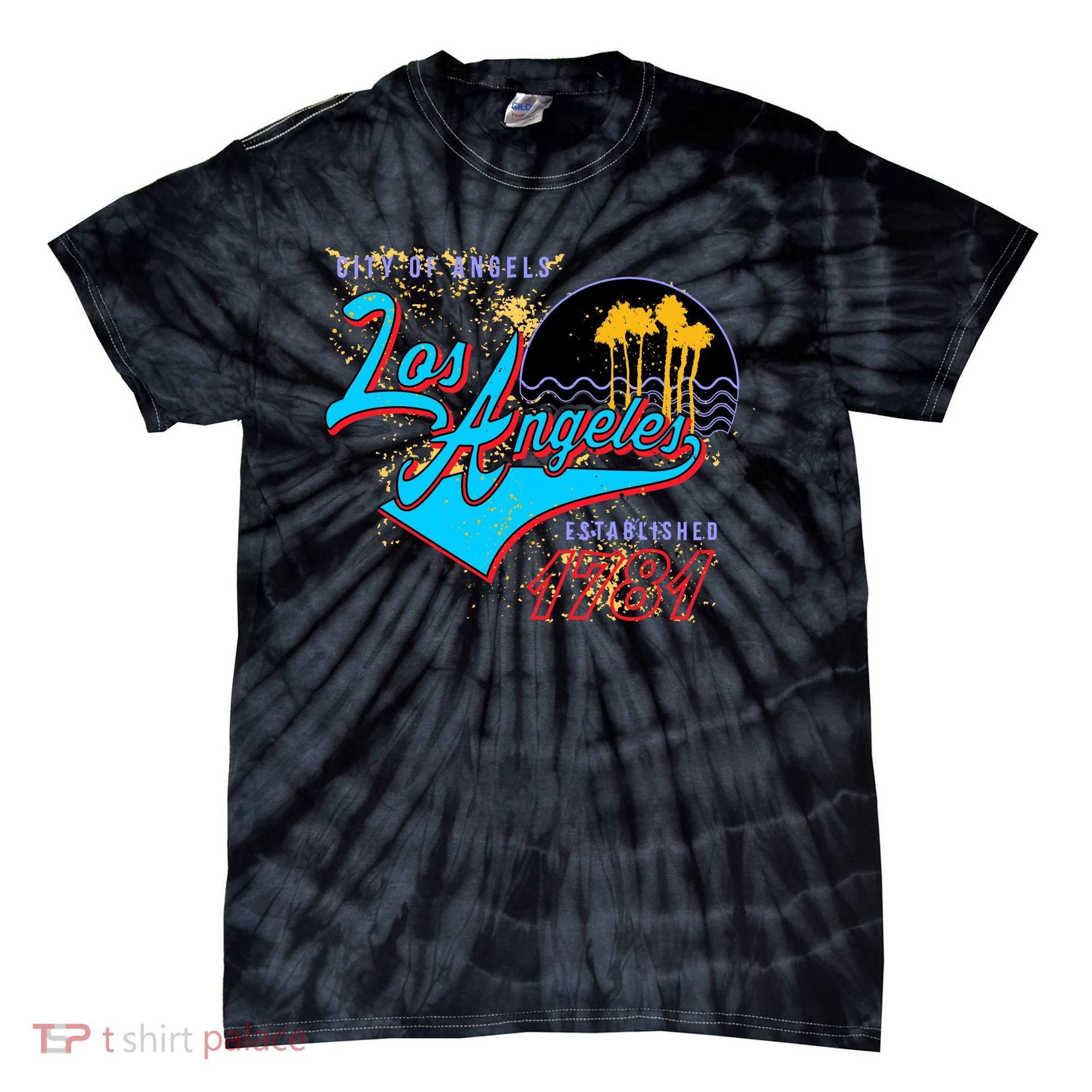 Los Angeles Est 1781 Retro Tie-Dye T-Shirt