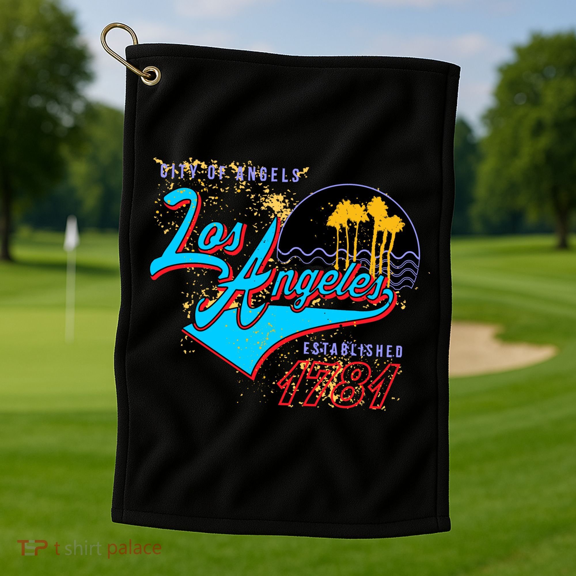 Los Angeles Est 1781 Retro Golf Towel