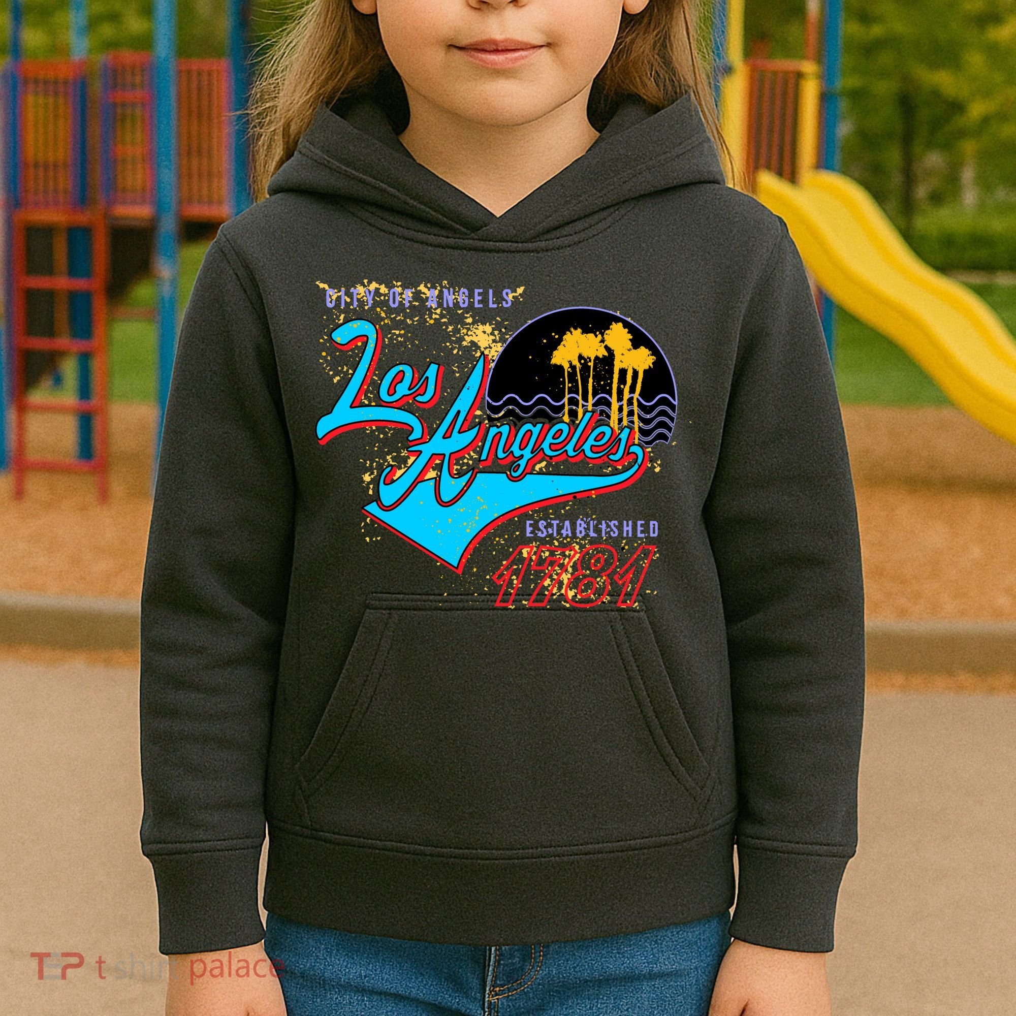 Los Angeles Est 1781 Retro Kids Hoodie