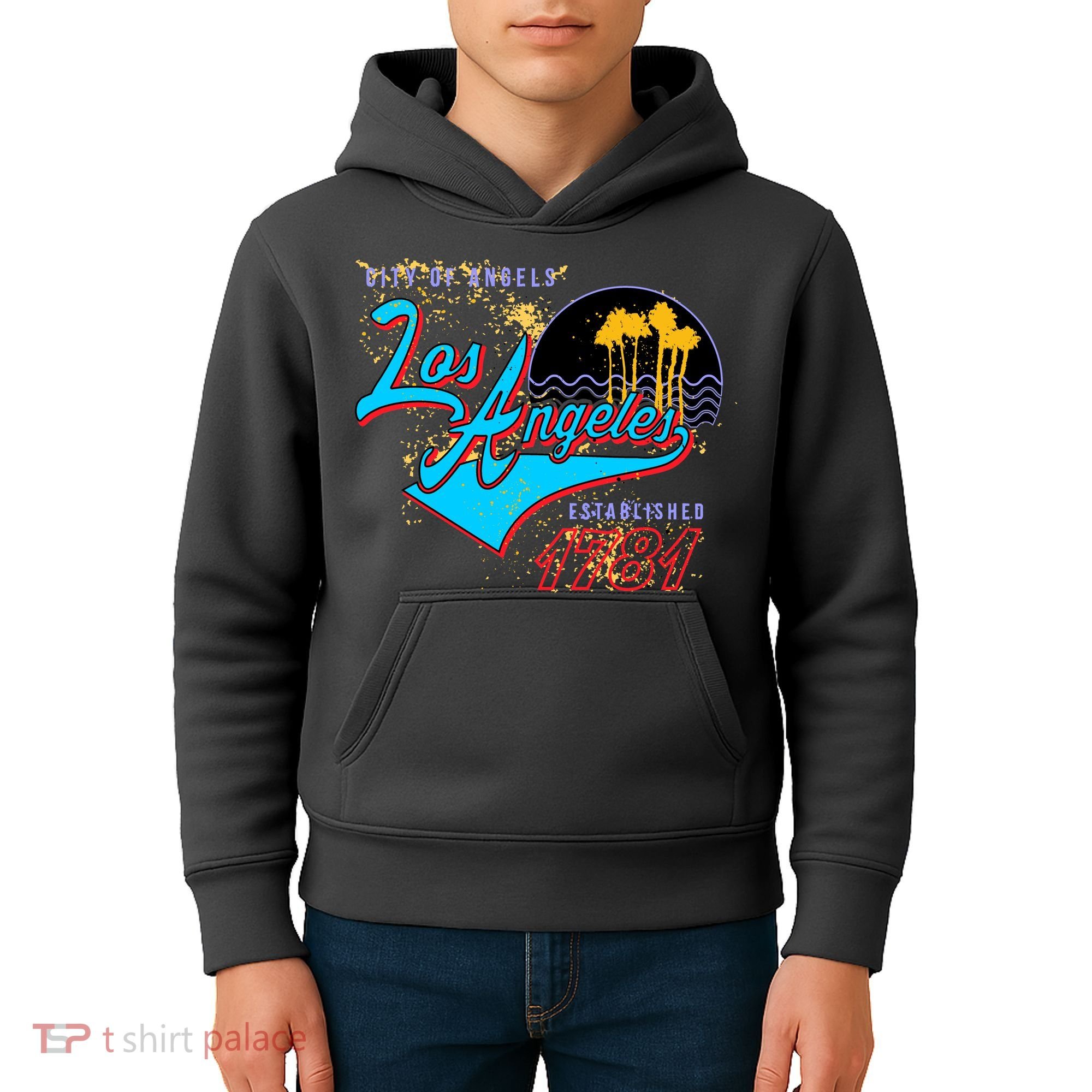 Los Angeles Est 1781 Retro Kids Hoodie