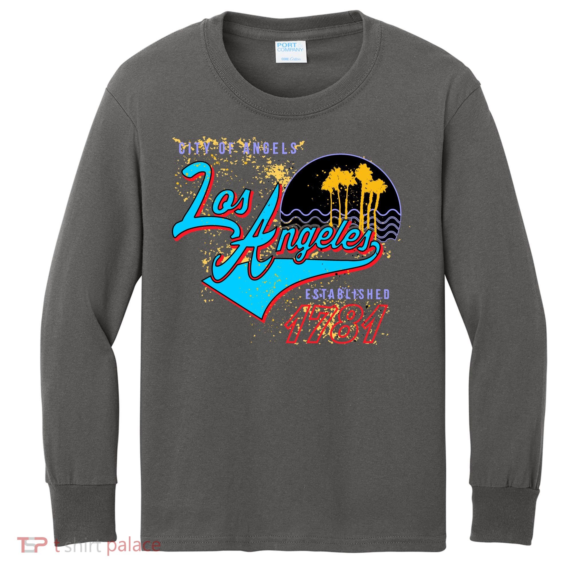 Los Angeles Est 1781 Retro Kids Long Sleeve Shirt