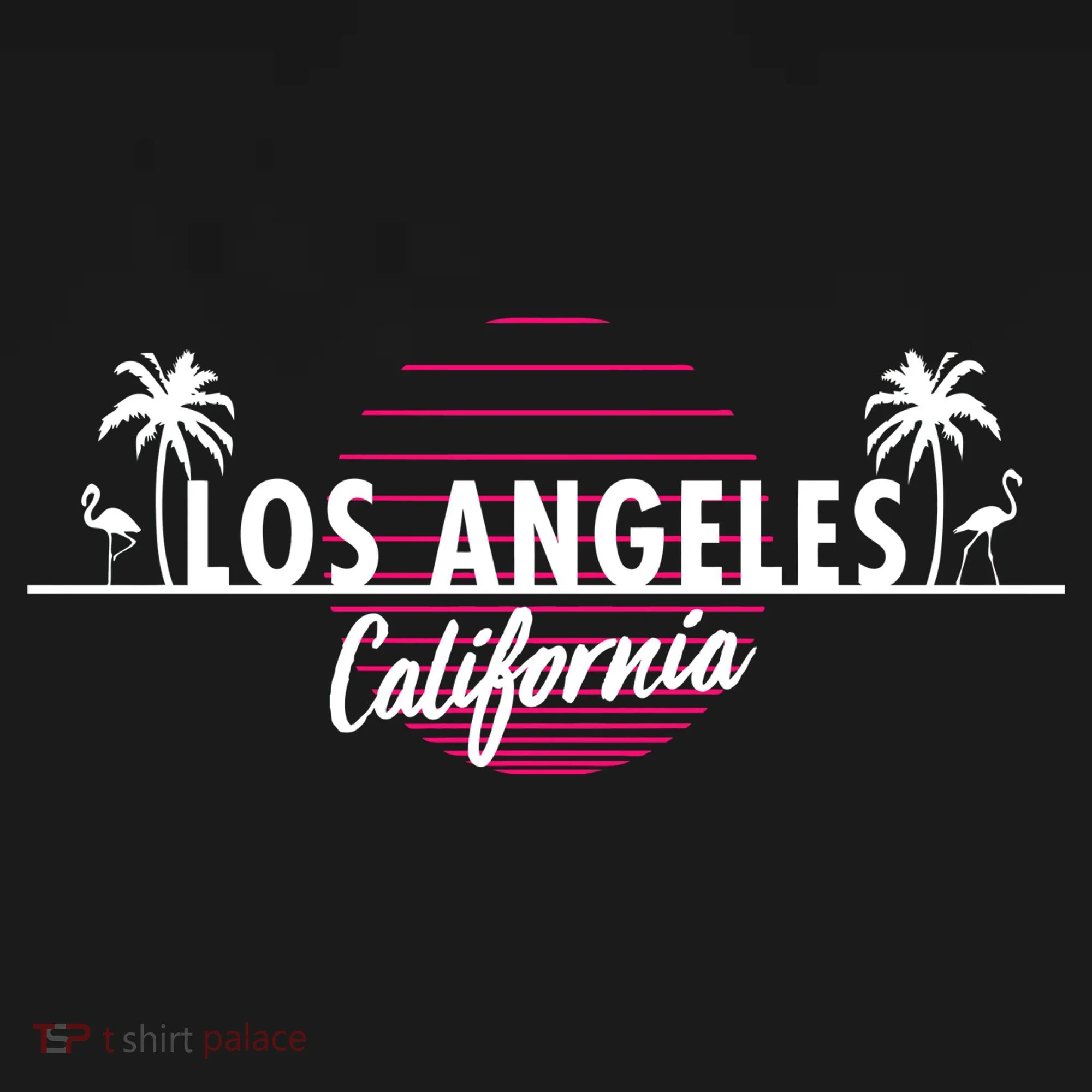 Los Angeles Retro Palm Trees Doggie Tank