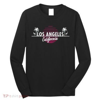 Los Angeles Retro Palm Trees Long Sleeve Shirt