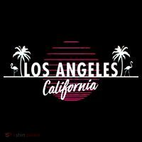 Los Angeles Retro Palm Trees Button thumb 1