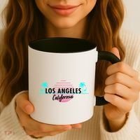 Los Angeles Retro Palm Trees Coffee Mug thumb 3