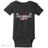 Los Angeles Retro Palm Trees Baby Bodysuit thumb 0