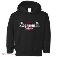 Los Angeles Retro Palm Trees Toddler Hoodie thumb 0