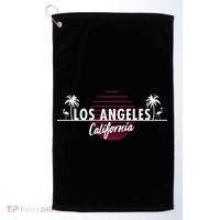 Los Angeles Retro Palm Trees Golf Towel thumb 0