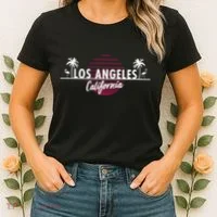 Los Angeles Retro Palm Trees Women's T-Shirt thumb 2