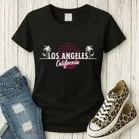 Los Angeles Retro Palm Trees Women's T-Shirt thumb 3