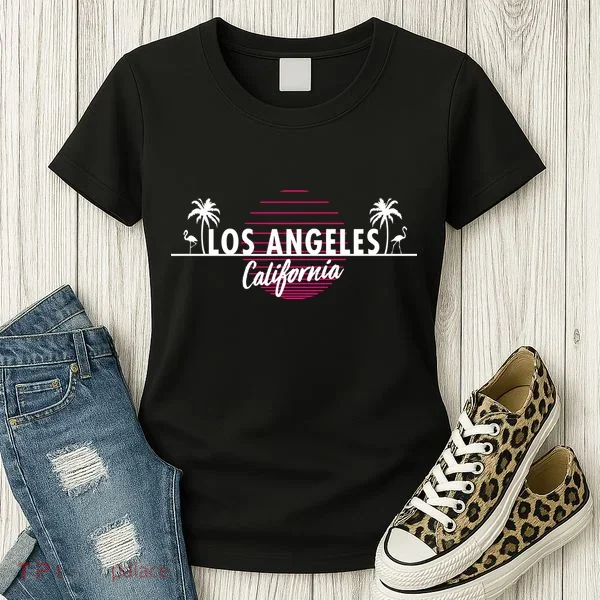 Los Angeles Retro Palm Trees Women's T-Shirt