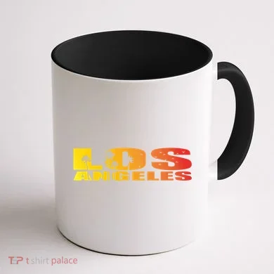 Los Angeles Retro Sunset Coffee Mug back