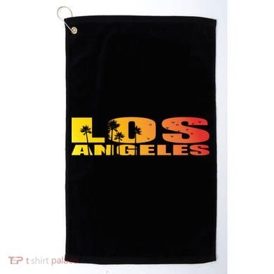 Los Angeles Retro Sunset Golf Towel