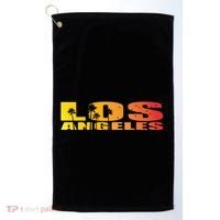 Los Angeles Retro Sunset Golf Towel thumb 0
