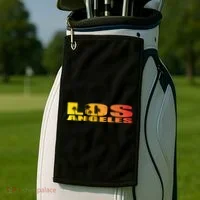 Los Angeles Retro Sunset Golf Towel thumb 2
