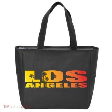 Los Angeles Retro Sunset Tote Bag