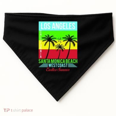Los Angeles Santa Monica Beach USA-Made Doggie Bandana
