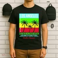 Los Angeles Santa Monica Beach T-Shirt thumb 6