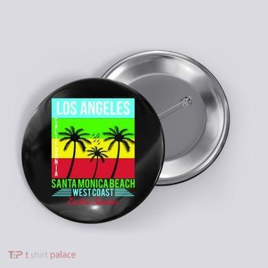 Los Angeles Santa Monica Beach Button