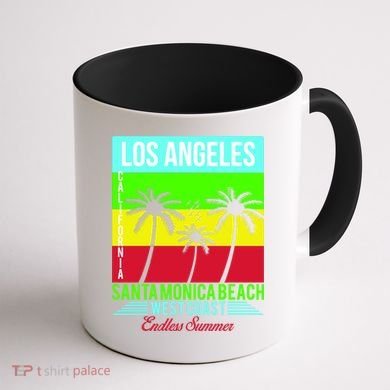 Los Angeles Santa Monica Beach Coffee Mug back