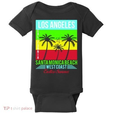 Los Angeles Santa Monica Beach Baby Bodysuit