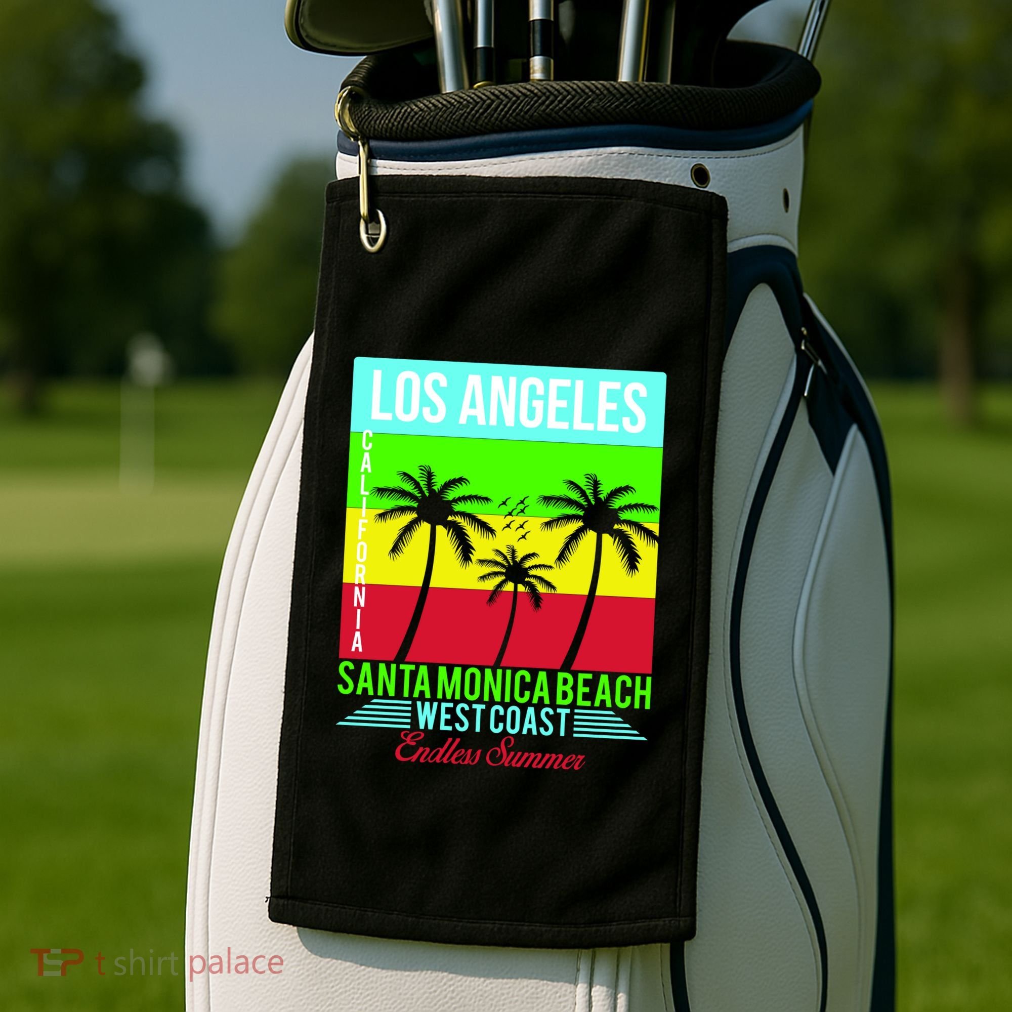 Los Angeles Santa Monica Beach Golf Towel