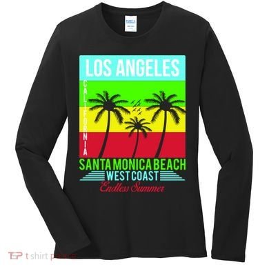 Los Angeles Santa Monica Beach Women's Long Sleeve Shirt