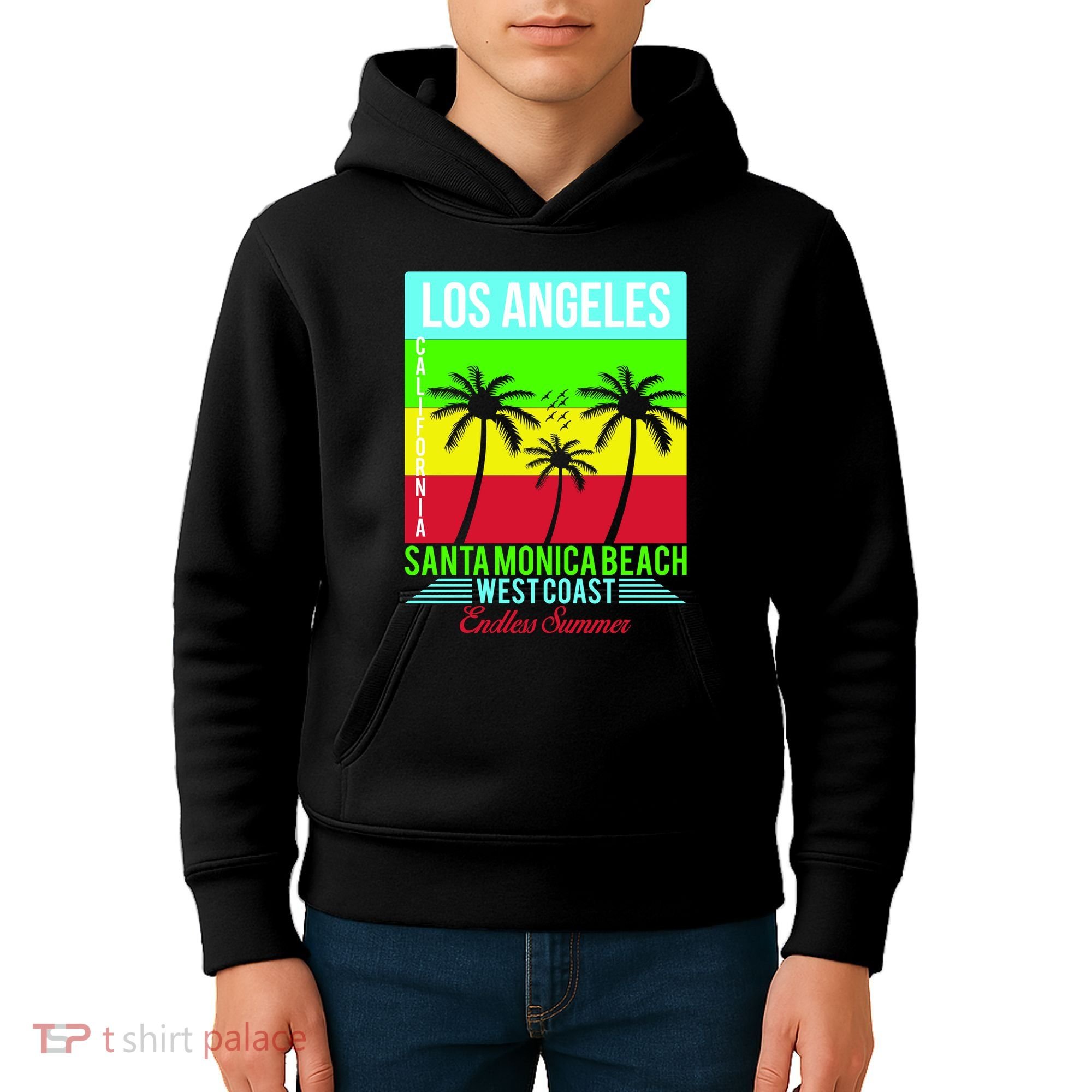 Los Angeles Santa Monica Beach Kids Hoodie
