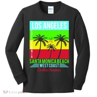 Los Angeles Santa Monica Beach Kids Long Sleeve Shirt