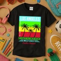 Los Angeles Santa Monica Beach Kids T-Shirt thumb 3