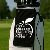 Los Angeles Teachers United Red For Ed Golf Towel thumb 2