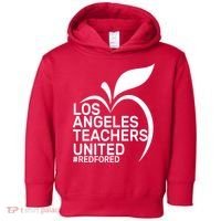 Los Angeles Teachers United Red For Ed Toddler Hoodie thumb 0