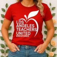 Los Angeles Teachers United Red For Ed Women's T-Shirt thumb 2