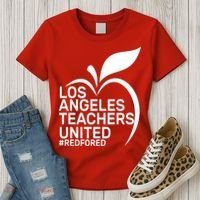 Los Angeles Teachers United Red For Ed Women's T-Shirt thumb 3