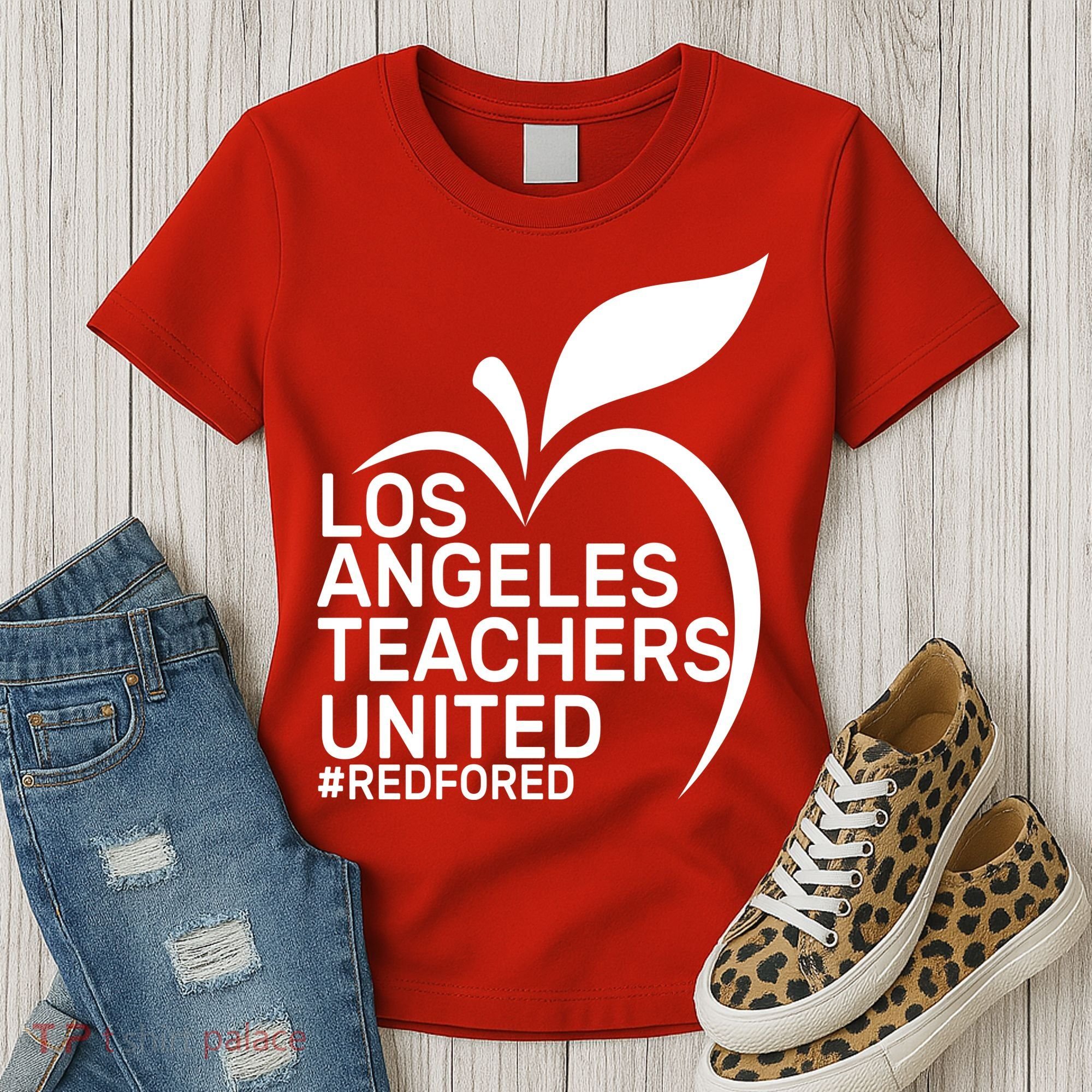 Los Angeles Teachers United Red For Ed Women's T-Shirt