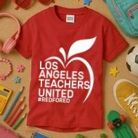 Los Angeles Teachers United Red For Ed Kids T-Shirt thumb 3