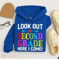 Look Out Second Grade Here I Come First Day Back To School Gift Hoodie thumb 4