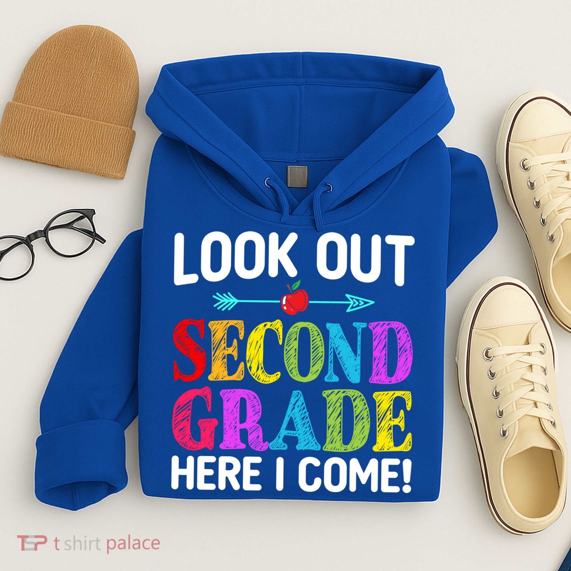 Look Out Second Grade Here I Come First Day Back To School Gift Hoodie
