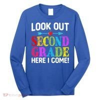 Look Out Second Grade Here I Come First Day Back To School Gift Long Sleeve Shirt thumb 0