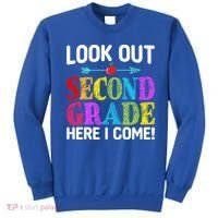 Look Out Second Grade Here I Come First Day Back To School Gift Sweatshirt thumb 0
