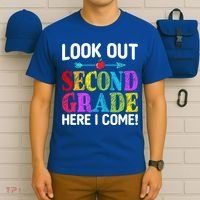 Look Out Second Grade Here I Come First Day Back To School Gift T-Shirt thumb 6