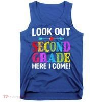 Look Out Second Grade Here I Come First Day Back To School Gift Tank Top thumb 0