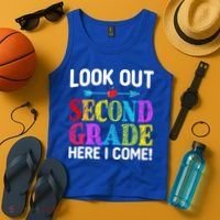 Look Out Second Grade Here I Come First Day Back To School Gift Tank Top thumb 4