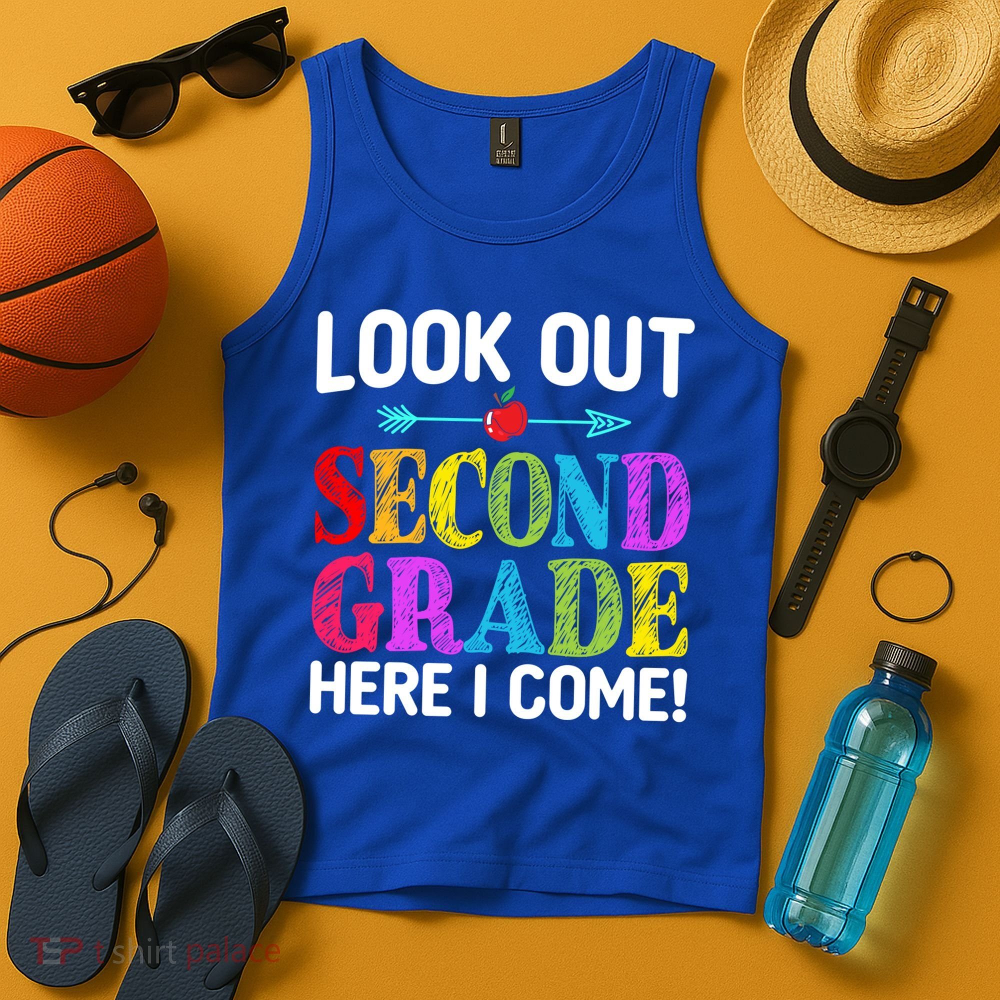 Look Out Second Grade Here I Come First Day Back To School Gift Tank Top