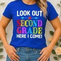 Look Out Second Grade Here I Come First Day Back To School Gift Women's T-Shirt thumb 2