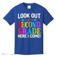 Look Out Second Grade Here I Come First Day Back To School Gift Kids T-Shirt thumb 0